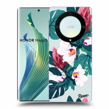 Picasee átlátszó szilikon tok az alábbi mobiltelefonokra Honor Magic5 Lite 5G - Rhododendron