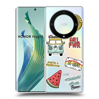 Picasee átlátszó szilikon tok az alábbi mobiltelefonokra Honor Magic5 Lite 5G - Summer