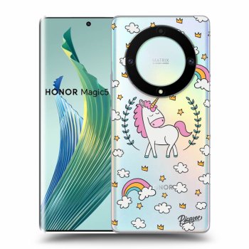 Picasee átlátszó szilikon tok az alábbi mobiltelefonokra Honor Magic5 Lite 5G - Unicorn star heaven