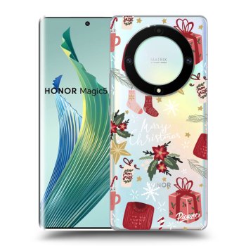 Picasee átlátszó szilikon tok az alábbi mobiltelefonokra Honor Magic5 Lite 5G - Christmas
