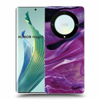 Szilikon tok erre a típusra Honor Magic5 Lite 5G - Purple glitter