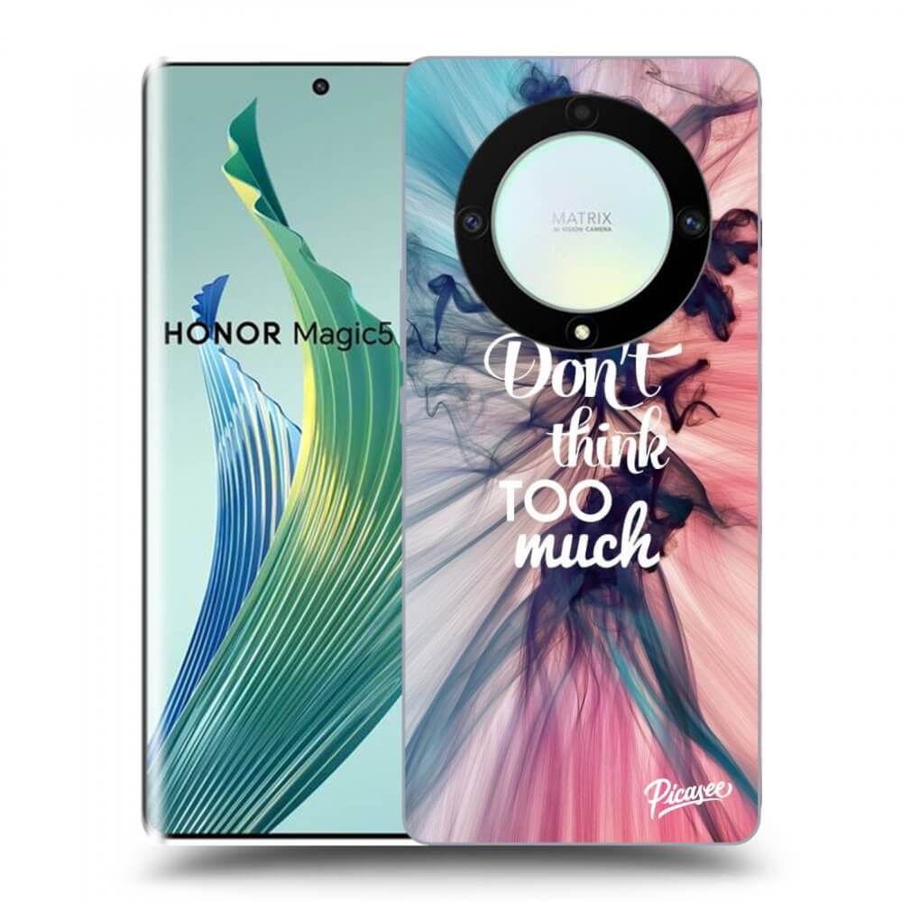 Picasee fekete szilikon tok az alábbi mobiltelefonokra Honor Magic5 Lite 5G - Don't think TOO much