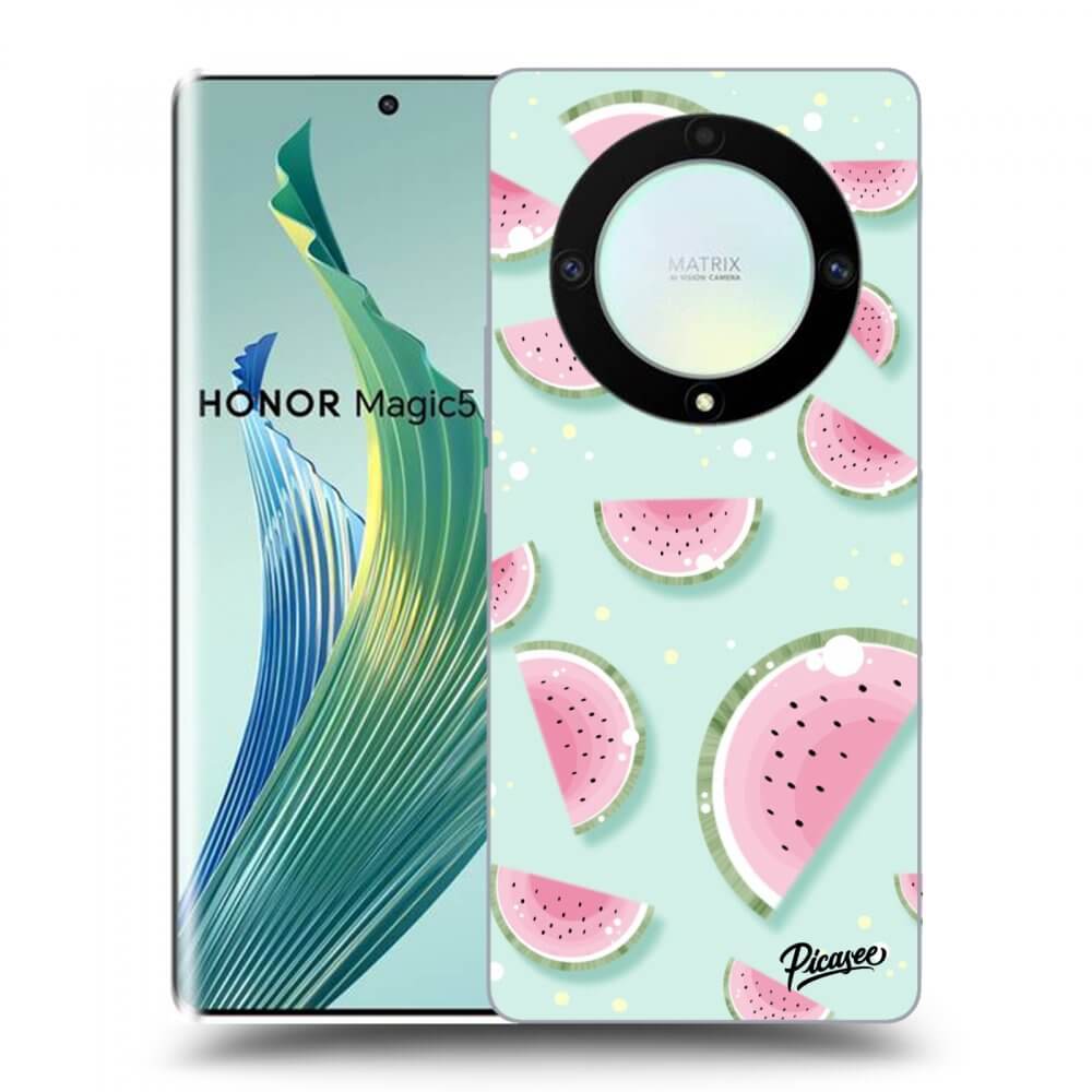 Picasee fekete szilikon tok az alábbi mobiltelefonokra Honor Magic5 Lite 5G - Watermelon 2