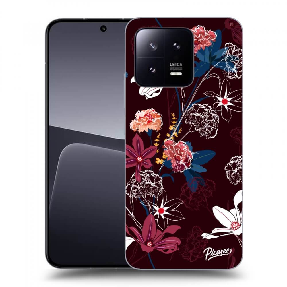 Picasee fekete szilikon tok az alábbi mobiltelefonokra Xiaomi 13 - Dark Meadow