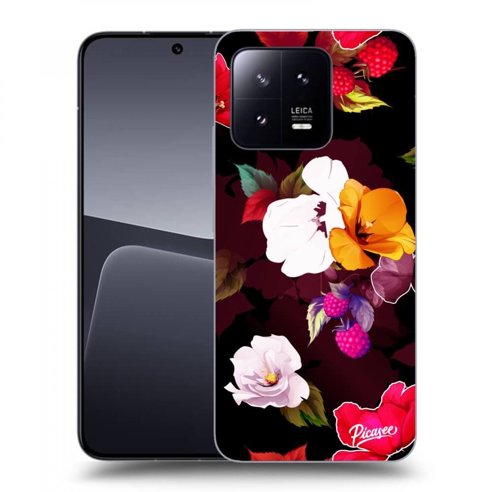 Picasee átlátszó szilikon tok az alábbi mobiltelefonokra Xiaomi 13 - Flowers and Berries