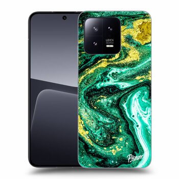 Picasee fekete szilikon tok az alábbi mobiltelefonokra Xiaomi 13 - Green Gold