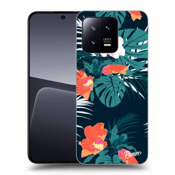Picasee fekete szilikon tok az alábbi mobiltelefonokra Xiaomi 13 - Monstera Color
