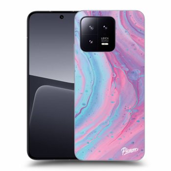 Picasee fekete szilikon tok az alábbi mobiltelefonokra Xiaomi 13 - Pink liquid