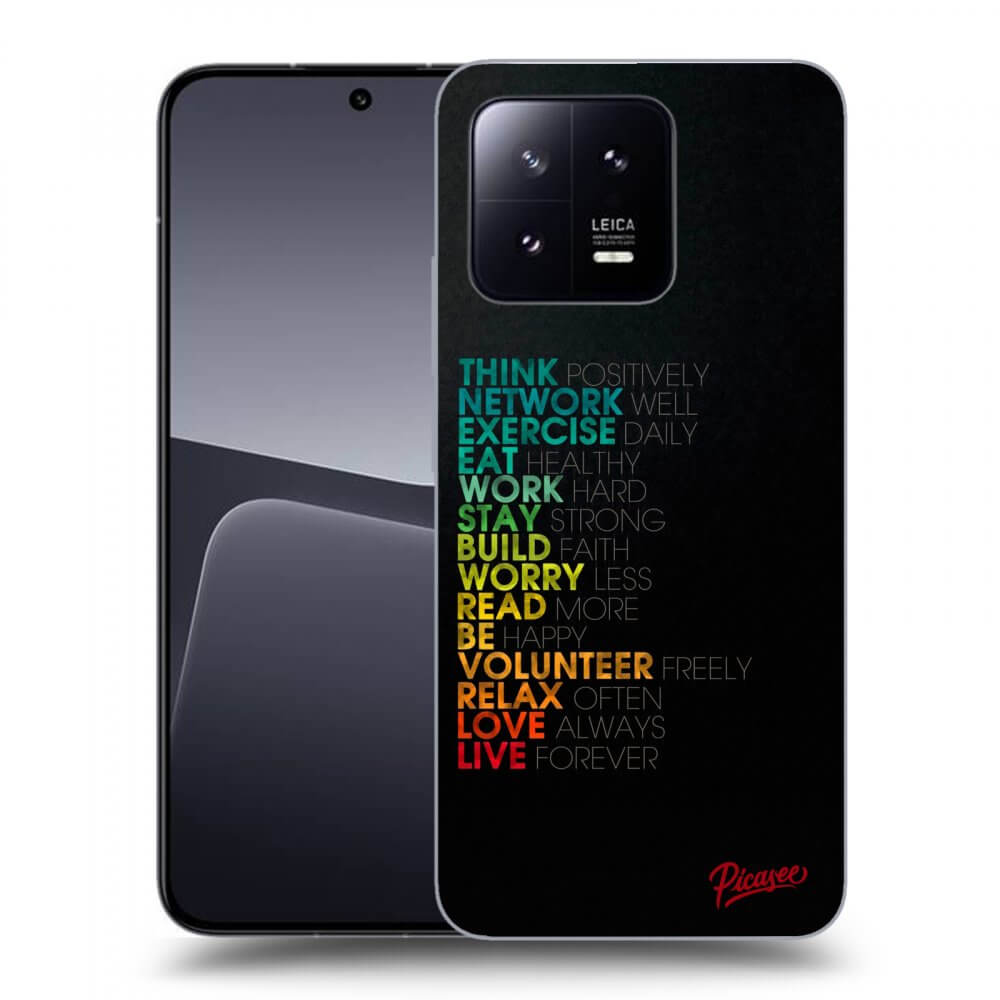 Picasee fekete szilikon tok az alábbi mobiltelefonokra Xiaomi 13 - Motto life
