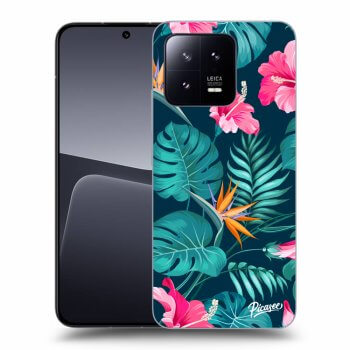 Picasee fekete szilikon tok az alábbi mobiltelefonokra Xiaomi 13 Pro - Pink Monstera