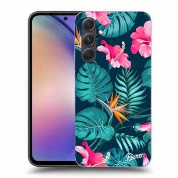 Szilikon tok erre a típusra Samsung Galaxy A54 5G - Pink Monstera