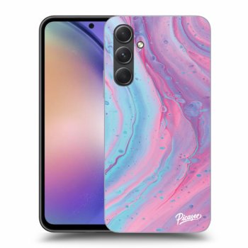 Szilikon tok erre a típusra Samsung Galaxy A54 5G - Pink liquid