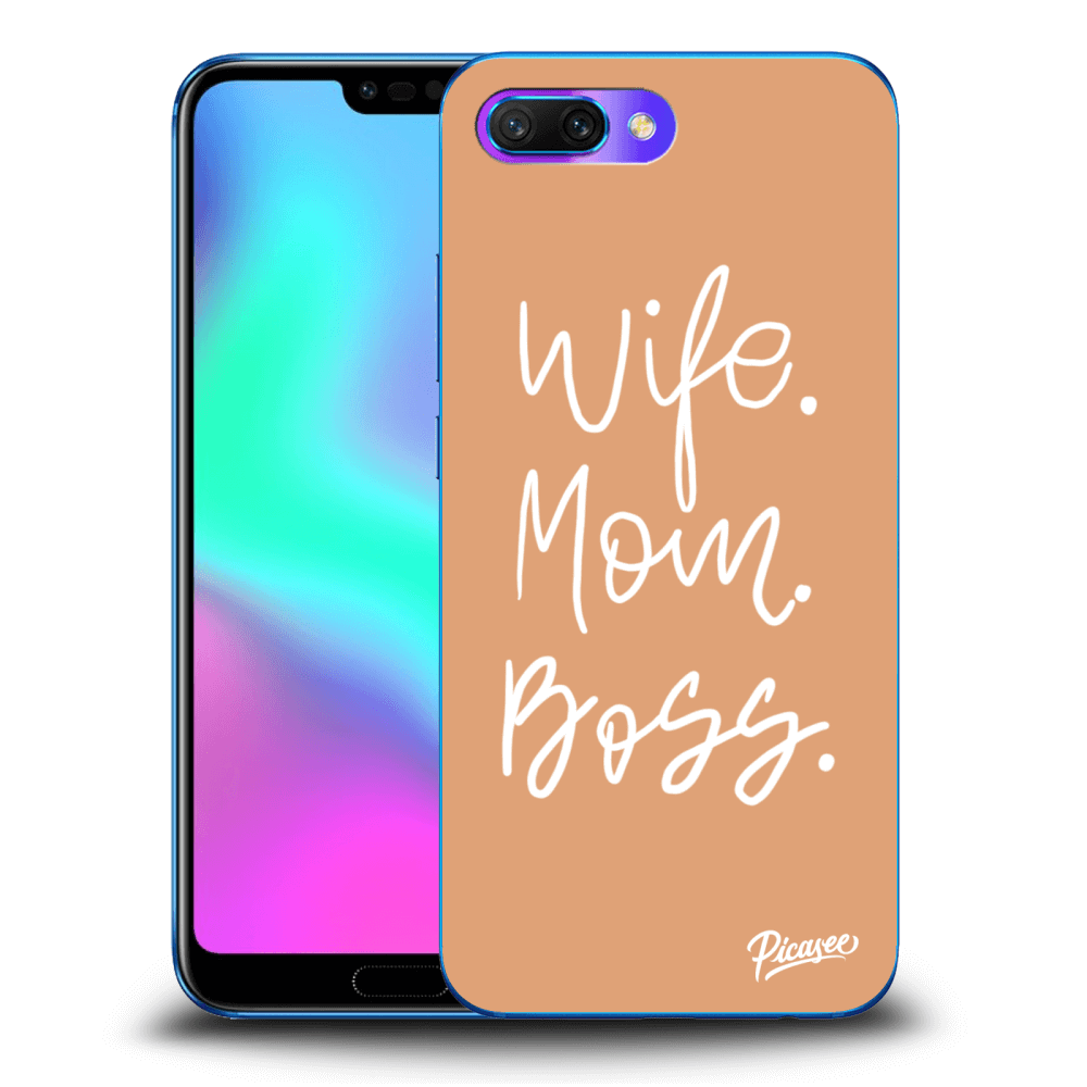 Picasee fekete szilikon tok az alábbi mobiltelefonokra Honor 10 - Boss Mama
