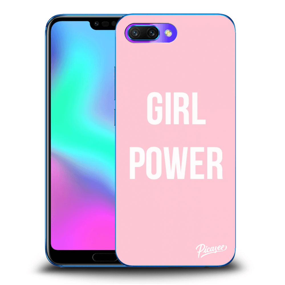 Picasee fekete szilikon tok az alábbi mobiltelefonokra Honor 10 - Girl power
