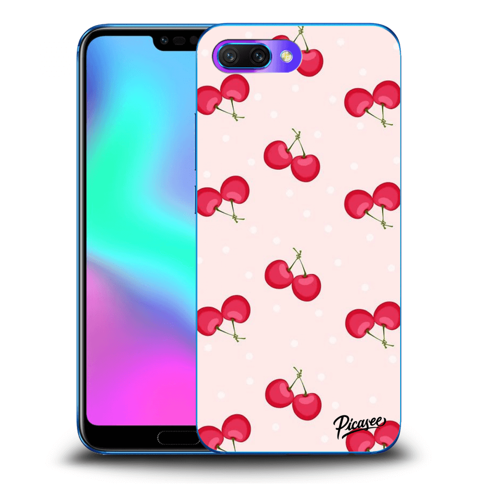 Picasee átlátszó szilikon tok az alábbi mobiltelefonokra Honor 10 - Cherries