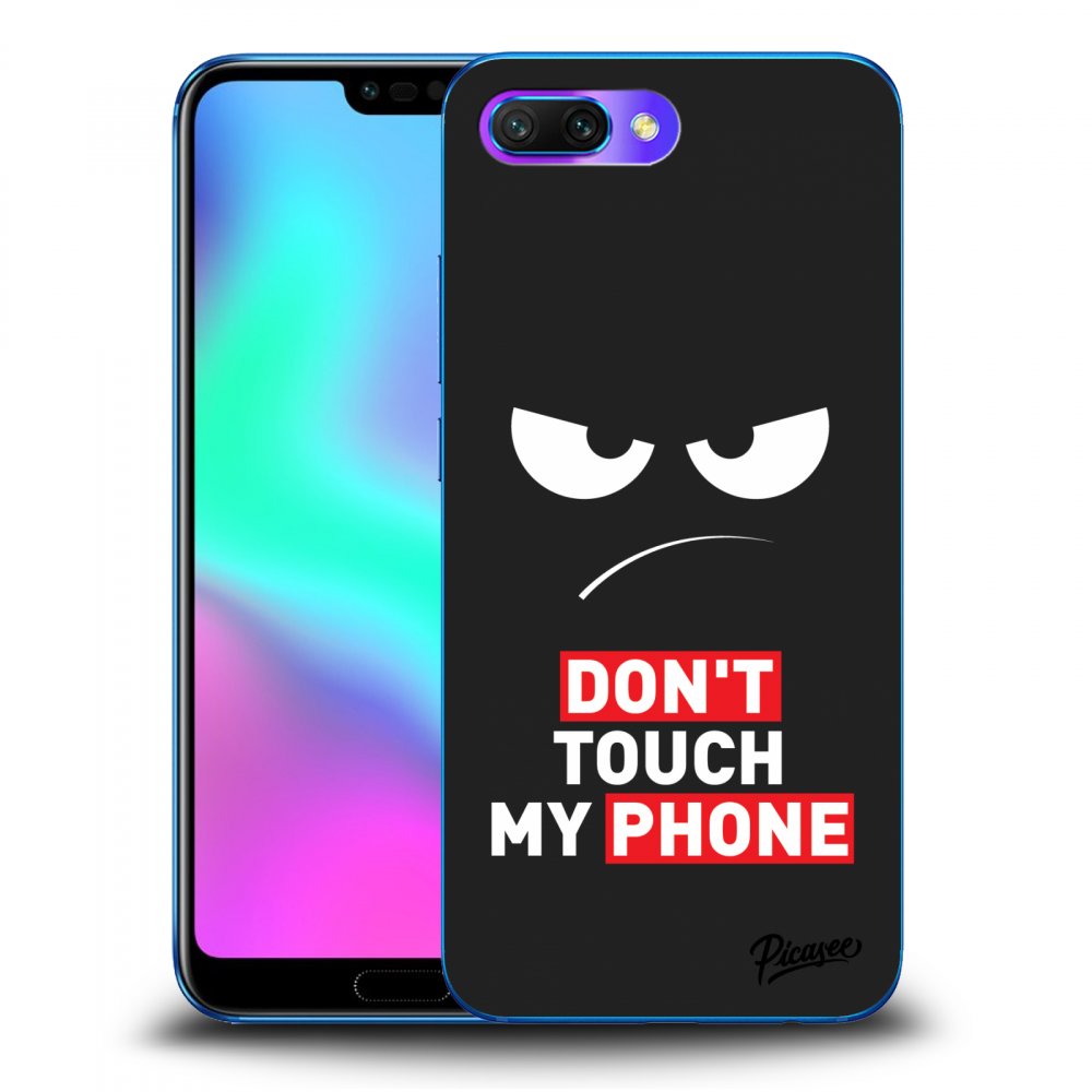Picasee fekete szilikon tok az alábbi mobiltelefonokra Honor 10 - Angry Eyes - Transparent