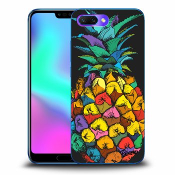 Picasee fekete szilikon tok az alábbi mobiltelefonokra Honor 10 - Pineapple