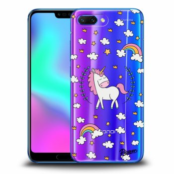 Picasee átlátszó szilikon tok az alábbi mobiltelefonokra Honor 10 - Unicorn star heaven