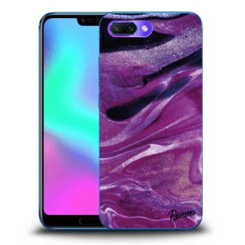 Picasee átlátszó szilikon tok az alábbi mobiltelefonokra Honor 10 - Purple glitter