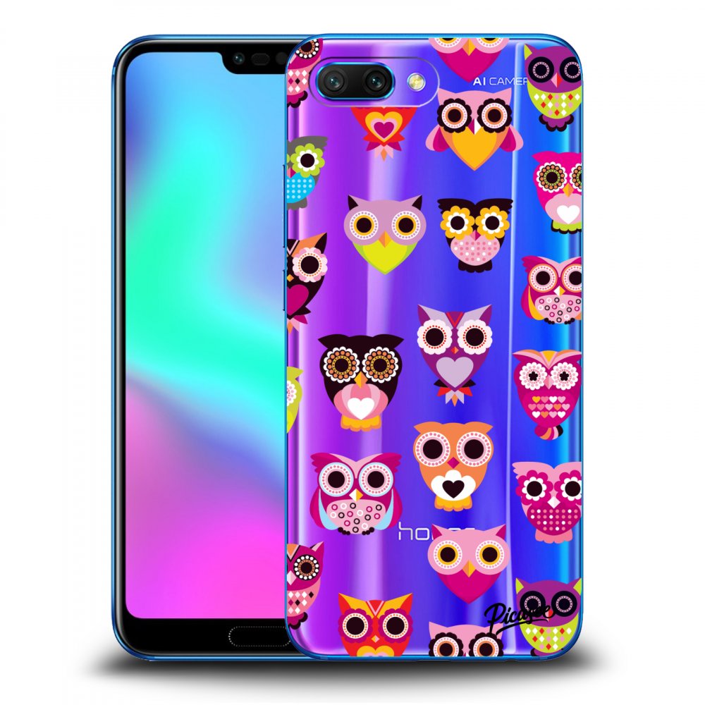Picasee átlátszó szilikon tok az alábbi mobiltelefonokra Honor 10 - Owls