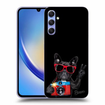 Szilikon tok erre a típusra Samsung Galaxy A34 5G A346B - French Bulldog