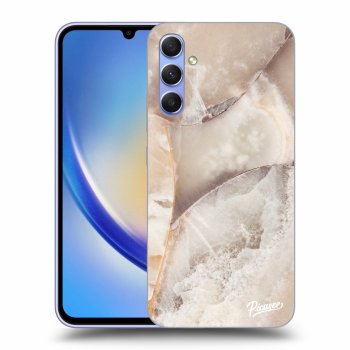 Szilikon tok erre a típusra Samsung Galaxy A34 5G A346B - Cream marble