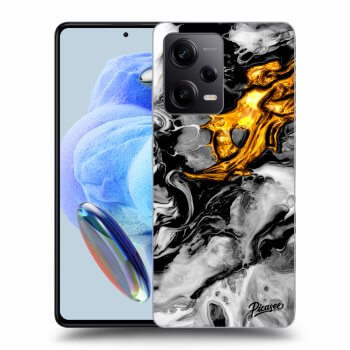 Szilikon tok erre a típusra Xiaomi Redmi Note 12 Pro 5G - Black Gold 2