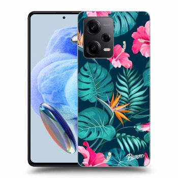 Szilikon tok erre a típusra Xiaomi Redmi Note 12 Pro 5G - Pink Monstera