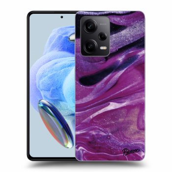 Szilikon tok erre a típusra Xiaomi Redmi Note 12 Pro 5G - Purple glitter