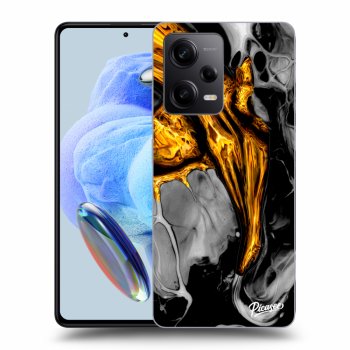 Szilikon tok erre a típusra Xiaomi Redmi Note 12 Pro+ 5G - Black Gold