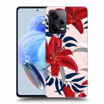Szilikon tok erre a típusra Xiaomi Redmi Note 12 Pro+ 5G - Red Lily