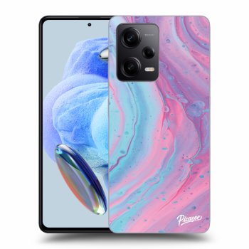 Szilikon tok erre a típusra Xiaomi Redmi Note 12 Pro+ 5G - Pink liquid