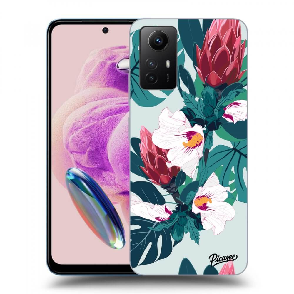 Picasee fekete szilikon tok az alábbi mobiltelefonokra Xiaomi Redmi Note 12S - Rhododendron