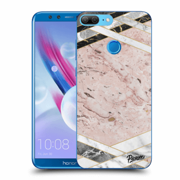 Picasee átlátszó szilikon tok az alábbi mobiltelefonokra Honor 9 Lite - Pink geometry