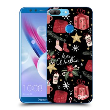 Picasee fekete szilikon tok az alábbi mobiltelefonokra Honor 9 Lite - Christmas