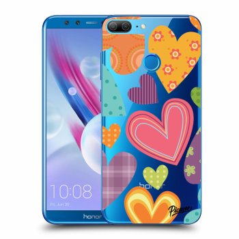 Picasee átlátszó szilikon tok az alábbi mobiltelefonokra Honor 9 Lite - Colored heart