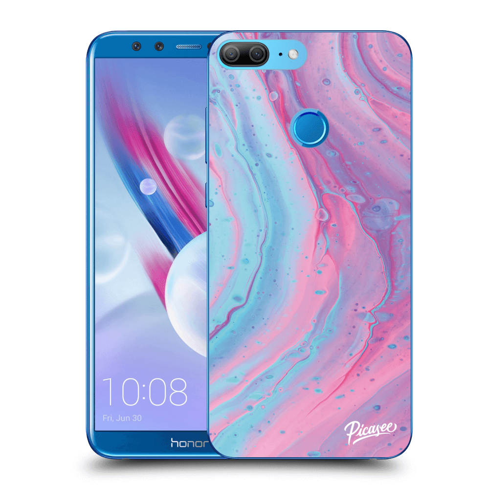 Picasee átlátszó szilikon tok az alábbi mobiltelefonokra Honor 9 Lite - Pink liquid