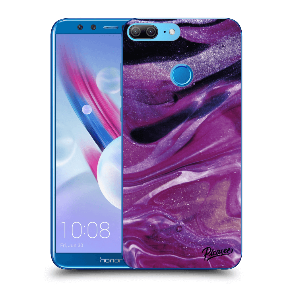 Picasee átlátszó szilikon tok az alábbi mobiltelefonokra Honor 9 Lite - Purple glitter