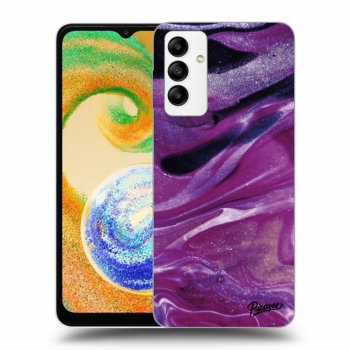 Szilikon tok erre a típusra Samsung Galaxy A04s A047F - Purple glitter