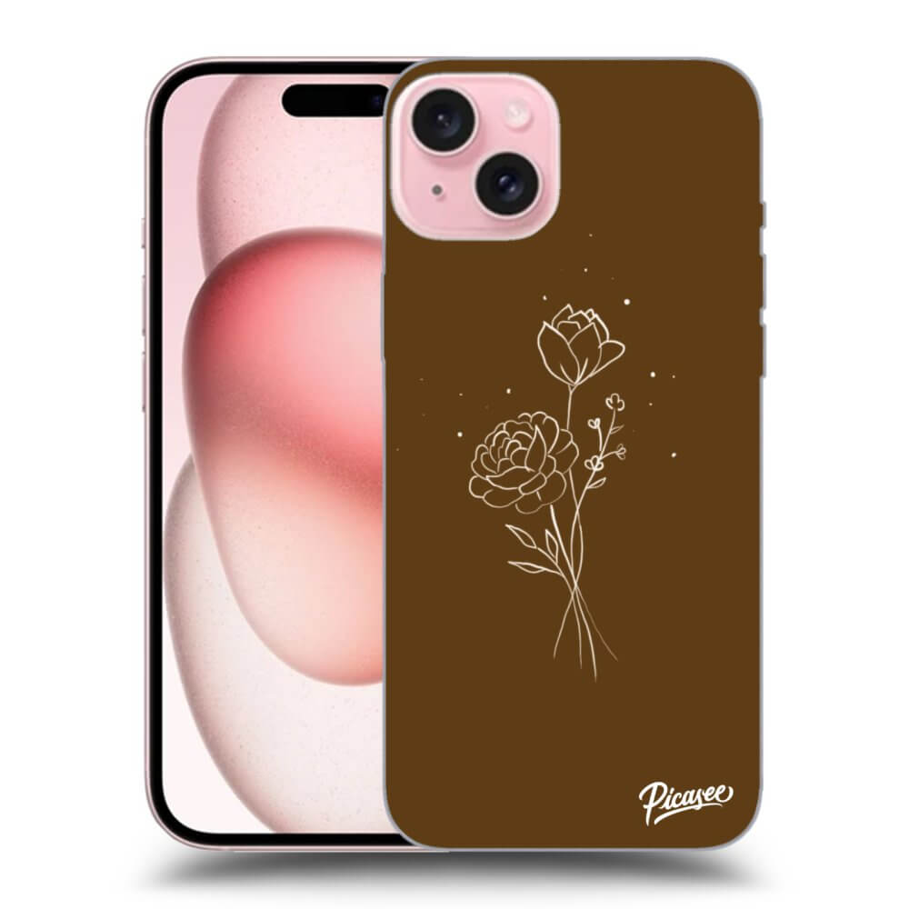 Picasee ULTIMATE CASE MagSafe Apple iPhone 15 - készülékre - Brown flowers