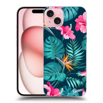 Szilikon tok erre a típusra Apple iPhone 15 - Pink Monstera