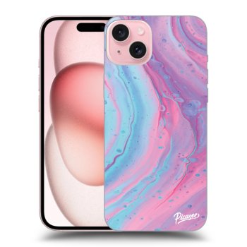 Szilikon tok erre a típusra Apple iPhone 15 - Pink liquid