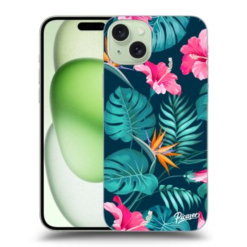 Szilikon tok erre a típusra Apple iPhone 15 Plus - Pink Monstera