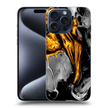 Szilikon tok erre a típusra Apple iPhone 15 Pro Max - Black Gold