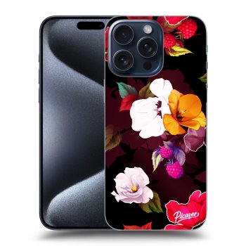 Szilikon tok erre a típusra Apple iPhone 15 Pro Max - Flowers and Berries