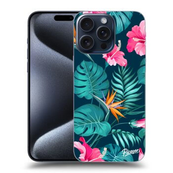 Szilikon tok erre a típusra Apple iPhone 15 Pro Max - Pink Monstera
