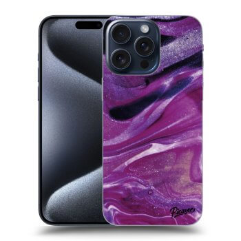 Szilikon tok erre a típusra Apple iPhone 15 Pro Max - Purple glitter