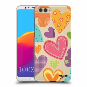 Picasee átlátszó szilikon tok az alábbi mobiltelefonokra Honor View 10 - Colored heart