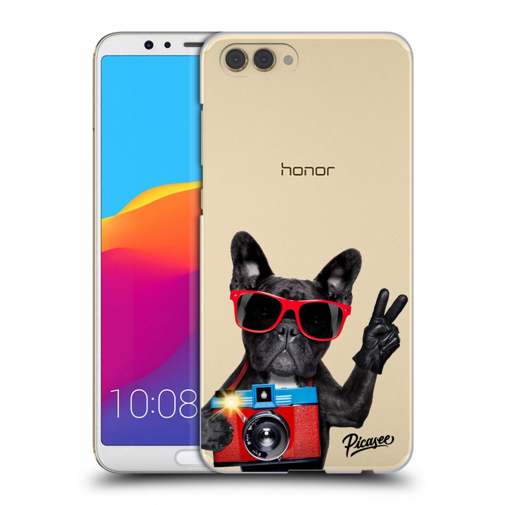 Picasee műanyag átlátszó tok az alábbi mobiltelefonokra Honor View 10 - French Bulldog