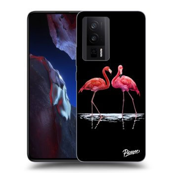 Picasee ULTIMATE CASE Xiaomi Poco F5 Pro 5G - készülékre - Flamingos couple